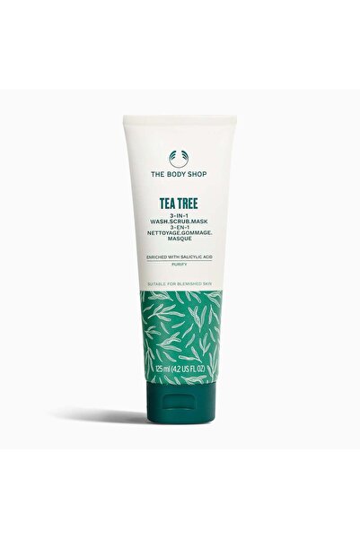 THE BODY SHOP منظف ​​ومقشر وقناع شجرة الشاي 3 في 1