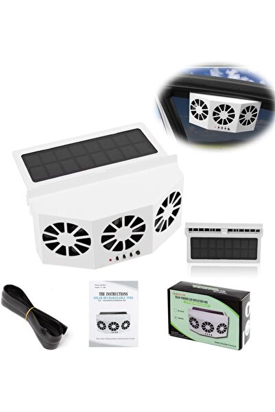 Generic Azonee Portable Solar Powered Fan for Car, 12V Car Window Fan Solar P...