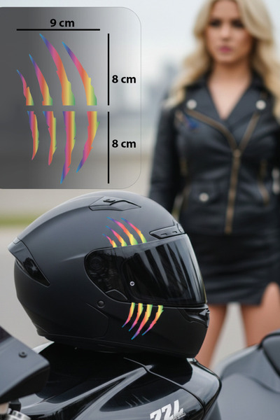 Yalıgraf Reklam Tabela ملصق مخلب الدبابة للخوذة، ملصق مخلب الدبابة للدراجات ا...