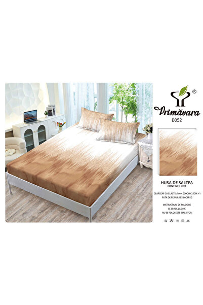 FIONNA.RO Finet cover with Stretchy and pillowcases 160X200cm - Striped beige