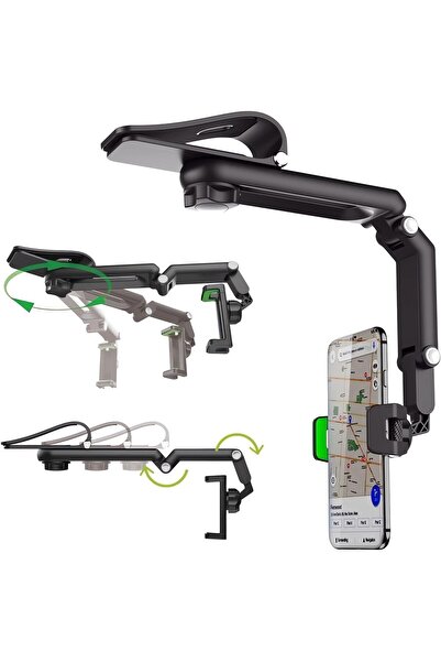 Generic حامل هاتف السيارة الدوار والقابل للسحب من تازويك، منزلق قابل للتعديل،...