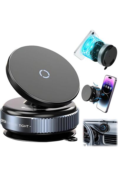 Generic حامل هاتف مغناطيسي مُطوّر بتقنية الشفط الفراغي لأجهزة آيفون وأندرويد،...