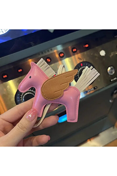 Choice7 R Mini Angel Pegasus Hand Sewn PU Leather Foal Pendant Ladies Bag Fas...