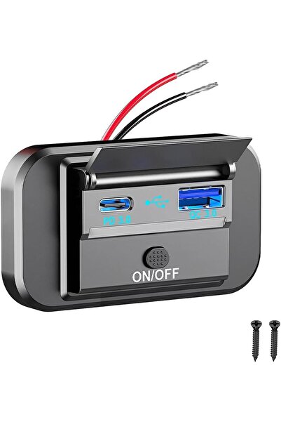 Generic ELEPHANTBOAT® 12/24V PD & QC3.0 Car Charger Socket, Dual USB Fast Cha...