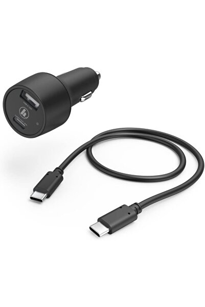 Generic طقم شحن السيارة من هاما 210522، منفذ USB-C، منفذ USB-A، شحن سريع PD/Q...