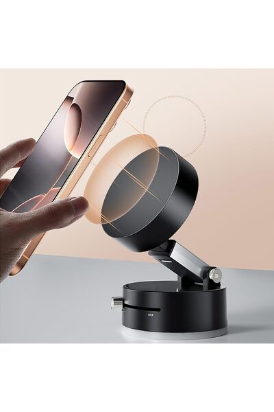 Generic حامل هاتف للسيارة مزود بكوب شفط مغناطيسي، [قاعدة دوارة 360 درجة] متوا...