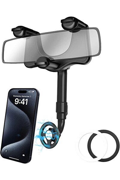 Generic حامل هاتف مغناطيسي للسيارة يُثبّت على مرآة الرؤية الخلفية، حامل هاتف ...