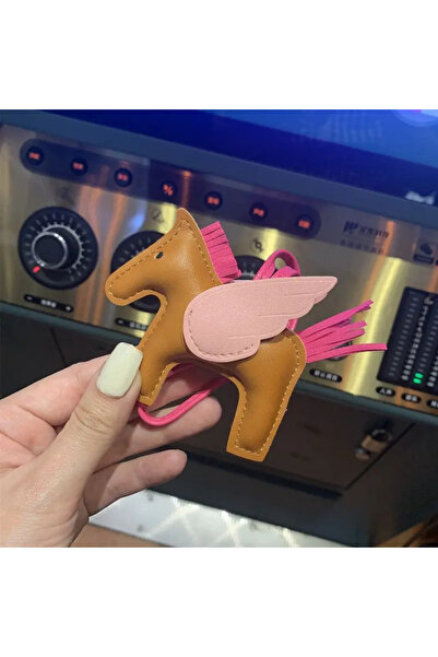 choice2 Q Mini Angel Pegasus Hand Sewn PU Leather Foal Pendant Ladies Bag Fas...