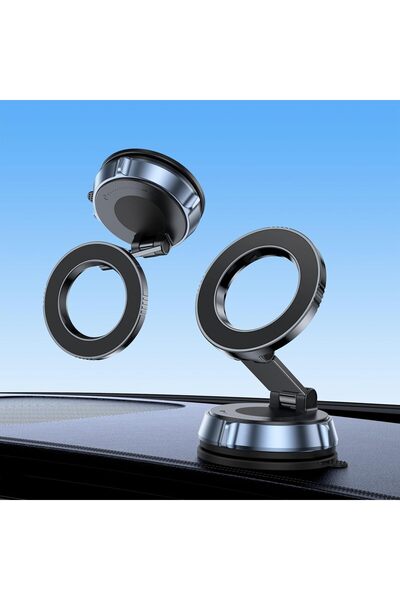 Generic حامل هاتف مغناطيسي للسيارة، حامل هاتف بكوب شفط، دعامة معدنية قابلة لل...