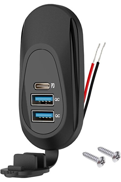 Generic شاحن USB مزدوج المنافذ للسيارات الترفيهية بقدرة 18 واط بتقنية الشحن ا...