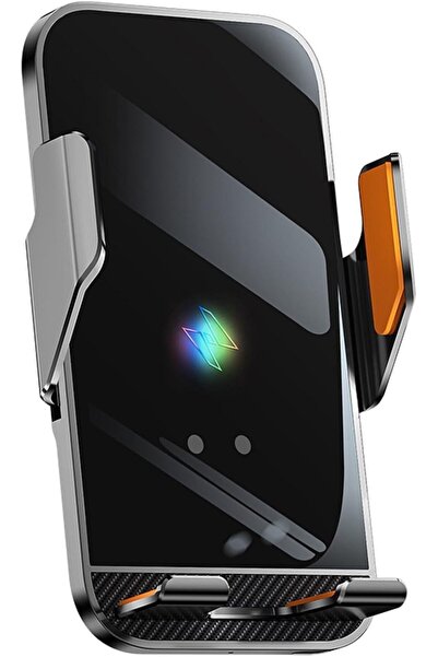 Generic حامل هاتف لاسلكي للسيارة مع شحن سريع بقوة 15 واط، تثبيت تلقائي، تثبيت...