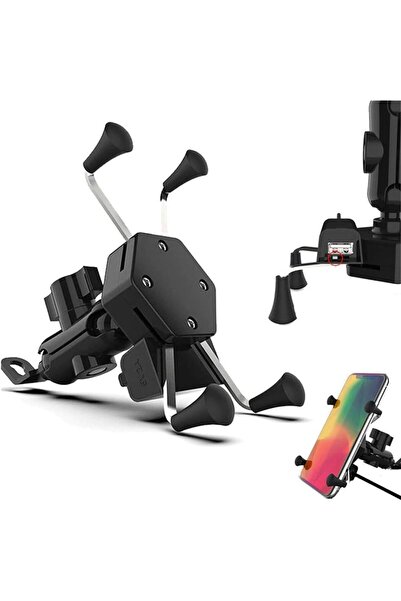 Generic BikeKit X-Shape Bike Phone Holder with Waterproof USB Charger – 360° ...