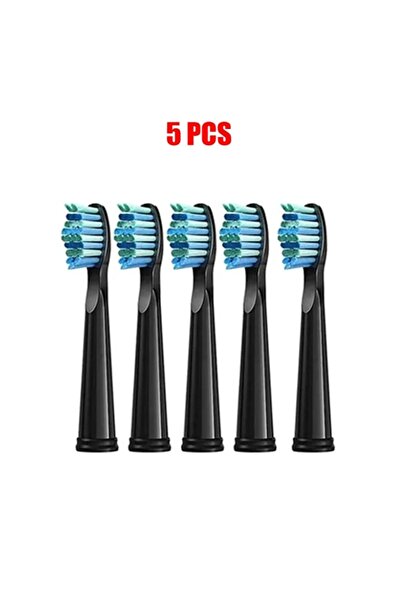 Choice8 5 رؤوس فرشاة بديلة سوداء اللون لفرشاة أسنان Seago الكهربائية Fairywil...