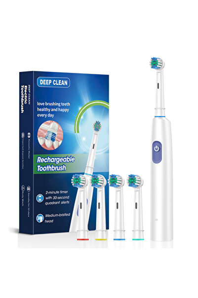 choice2 فرشاة أسنان كهربائية دوارة قابلة لإعادة الشحن من هومفيش، بيضاء اللون،...