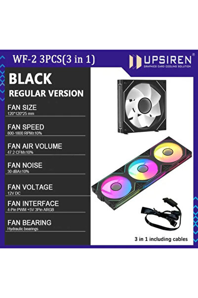 Choice6 A-RGB WHITE BLACK REGULAR 3PCS UPSIREN WF-2 Free Wire-Splicing Chassi...