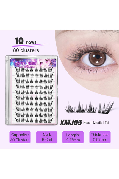 Choice3 رموش يليكس ذاتية اللصق XMJ05، 10 صفوف، بدون غراء، رموش صناعية يمكنكِ ...