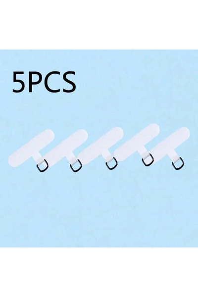 choice2 5 قطع من حلقات ربط الهاتف الشفافة المصنوعة من النايلون الأبيض (10 قطع...