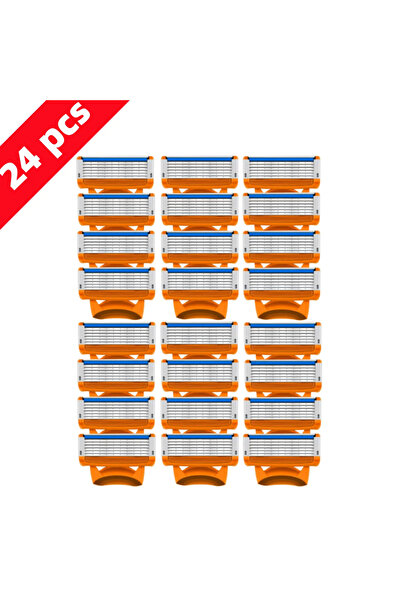 Choice1 24 قطعة من شفرات الحلاقة الرجالية فائقة التحمل من نوع فيوجن 5 فائقة ا...