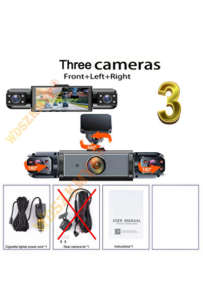 Choice3 كاميرا خلفية 64G X276-NO، كاميرا تسجيل فيديو للسيارة بزاوية 360 درجة،...