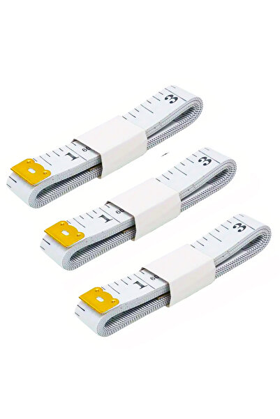 Choice15 3 قطع بيضاء، 4/2 قطعة شريط قياس خياطة ناعم بطول 60 بوصة/150 سم - أشر...