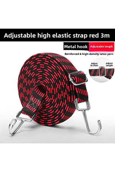 Choice4 خطافات ربط حبل الأمتعة المطاطية للدراجات النارية Red3، حبل ربط للدراج...