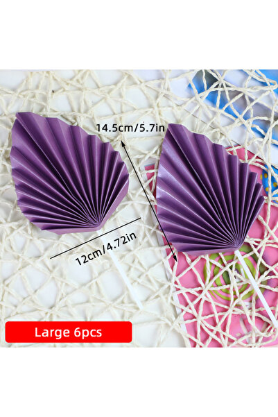 Choice17 Large I 6pcs 6pcs Palm Spear Cake Topper Happy Birthday Palm Leaf De...