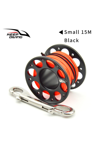 Choice5 بكرة غوص سوداء بطول 15 مترًا (قطعة واحدة) مصنوعة من سبائك الألومنيوم،...