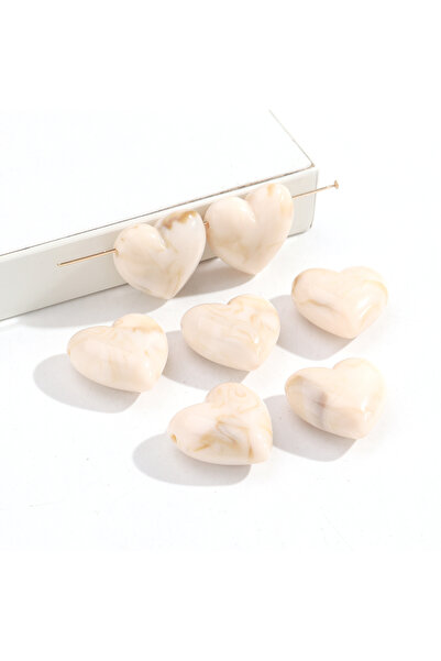 Choice1 15 قطعة - 22x22 مم، لون الصدف، 15 قطعة/مجموعة، خرز أكريليك ملون على ش...