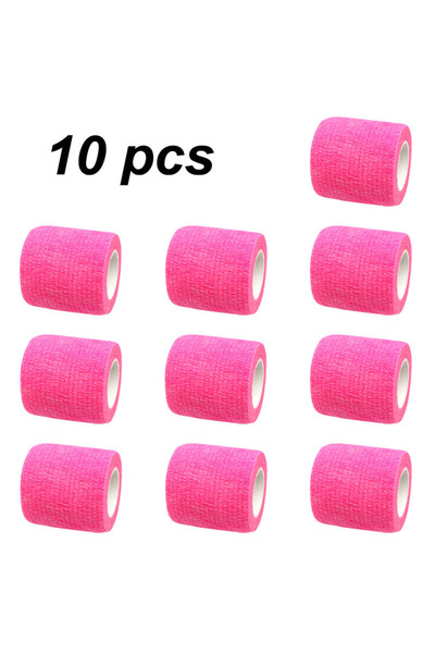 Choice3 لفّ رياضية مرنة ذاتية اللصق، 5 سم × 4.5 م، لون وردي فسفوري، 10 لفات -...