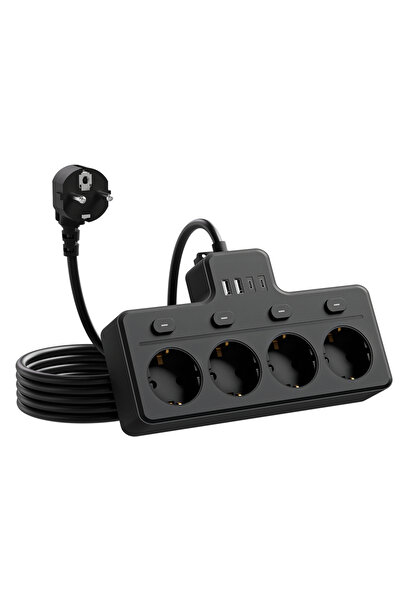 Choice1 لوحة توزيع كهربائية أوروبية 8 في 1، 220 فولت، 4 أسلاك طويلة سوداء، لو...