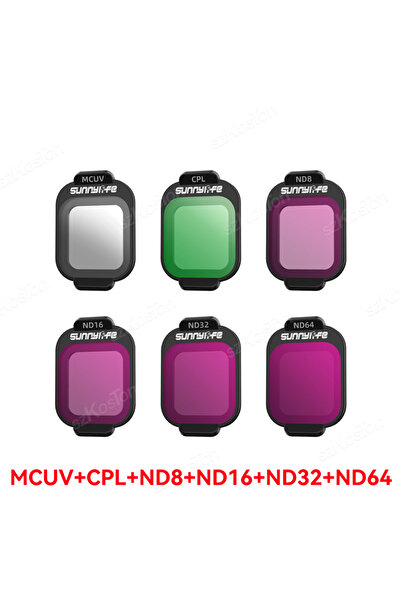 Choice5 مجموعة فلاتر عدسة 6 في 1 لكاميرا DJI Flip: CPL، UV، ND8، ND16، ND32، ...