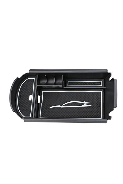 choice2 صندوق تخزين أبيض لمسند الذراع، منظم مركزي، حامل حاويات لسيارة تويوتا ...