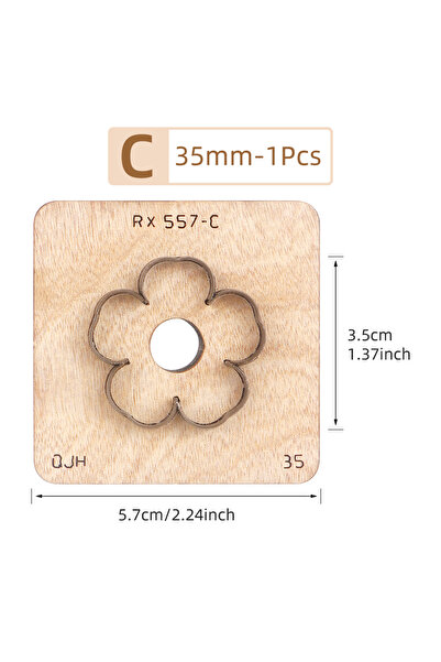 Choice12 قالب تقطيع جلد C-35MM قطعة واحدة، سكين ضغط لتقطيع بتلات الزهور، قالب...