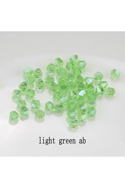 Choice22 25-200 قطعة من خرز زجاجي ثنائي المخروط، خرز كريستالي 4 مم، لوازم صنع...