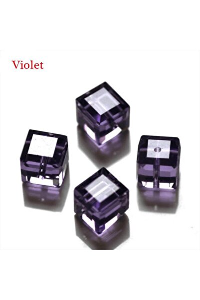 Choice4 020 50pcs 6mm Colorful Cube Glass Beads Spacers For DIY Jewelry Makin...