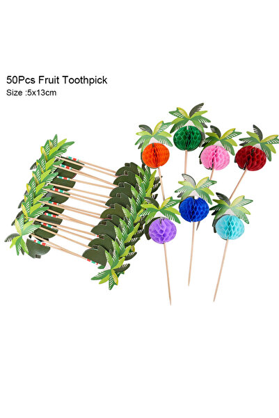 Choice5 C02-50 قطعة أعواد فواكه هاواي، أعواد خيزران بامبو ترافال، فلامنجو، أن...