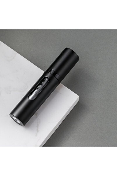 choice2 زجاجة عطر سوداء قابلة لإعادة التعبئة سعة 5 مل مزودة بمضخة رذاذ عطر، ع...