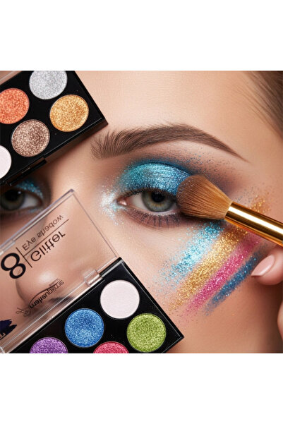 esplendor 8 Colors Glitter Eyeshadow Palette - Set of 2