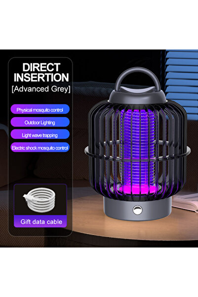 Choice1 قاتل البعوض الكهربائي الرمادي من نوع Shk، يعمل بالطاقة الشمسية، بدون ...