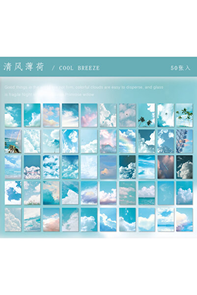 Choice15 V Yoofun 50 ورقة ملصقات قرطاسية بمناظر طبيعية ولوحات فنية، كتاب جمال...