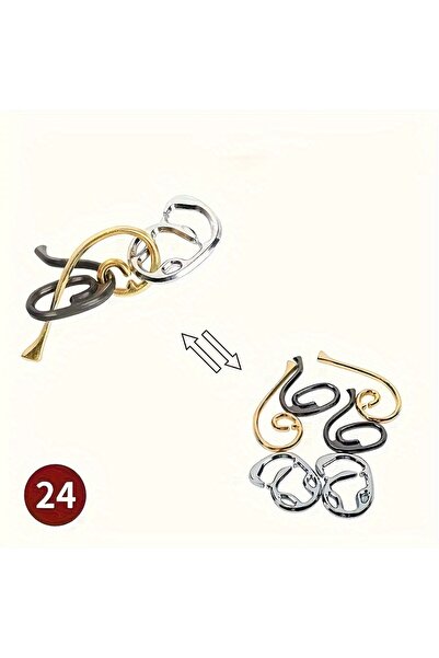 Choice25 24 لعبة ألغاز معدنية كلاسيكية فكرية، لعبة تعليمية صعبة لعيد الميلاد ...