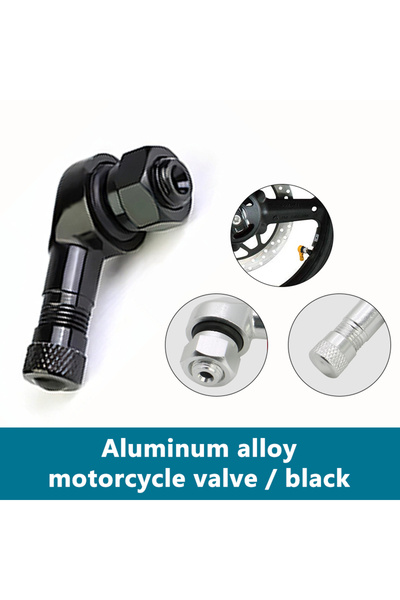 Choice4 غطاء صمام إطار دراجة نارية عالمي أسود اللون، قطعة واحدة، من SEAMETAL،...