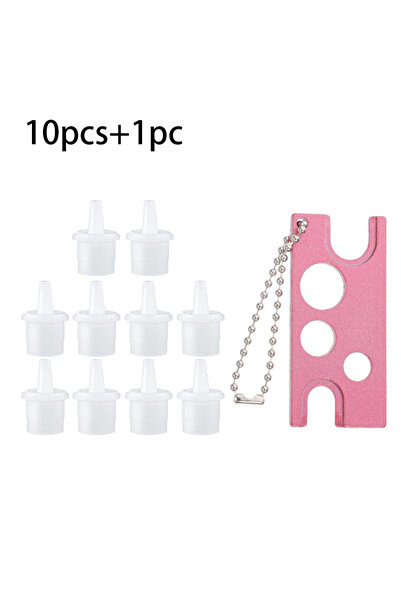 Choice1 مجموعة من 10 قطع من أغطية فوهات زجاجات غراء الرموش البديلة، سدادات فو...