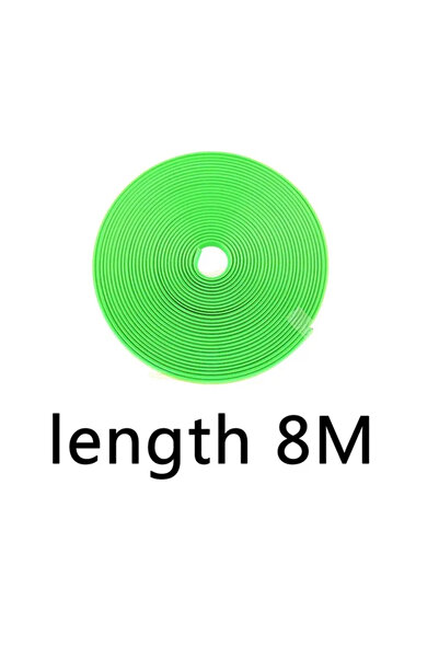 Choice1 شريط حماية حواف عجلات السيارة أخضر بطول 8 أمتار، لاصق لامع غير لامع ل...