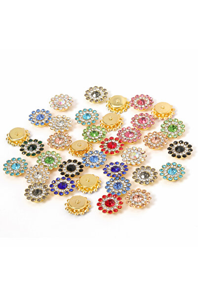 Choice4 مجموعة متنوعة عشوائية من 50 قطعة من خرز عباد الشمس المزخرف بألوان متن...