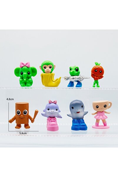 choice2 أسود 8 قطعة/المجموعة/مجموعة صغيرة تونغ تونغ تونغ ساهور التماثيل نموذج...