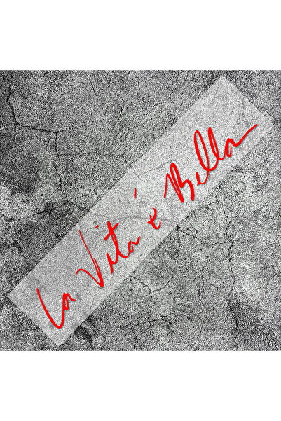 choice2 18x3.5cm Red-La Vita 1PC La Vita Bella Motorcycle Stickers Waterproof...