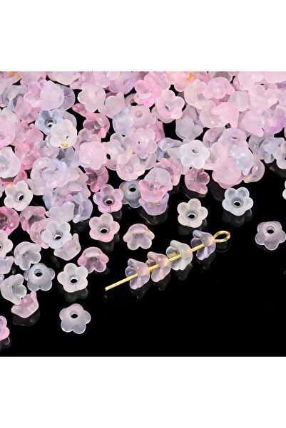 Choice5 Style 06 50Pcs/lot Gradient Flower Acrylic Beads Bellflower Spacer Be...