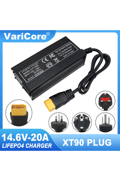 Choice4 شاحن عالي الطاقة 14.6 فولت/12.8 فولت من نوع LiFePO4، بجهد 110-220 فول...