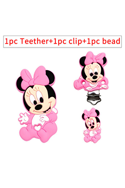 Choice15 مجموعة واحدة (1/3/10 قطع) من خرز السيليكون الجديد بتصميم شخصيات ميكي...